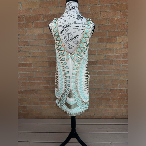 Verty Brand Sequin embroidered dress Sz.Small - Picture 2 of 8